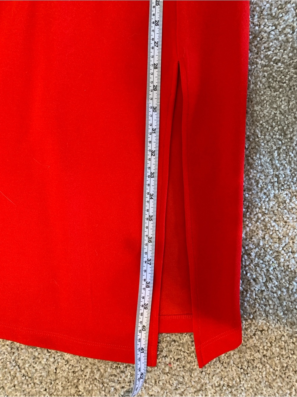 One-Shoulder Red Midi Dress - Picture 5 of 6